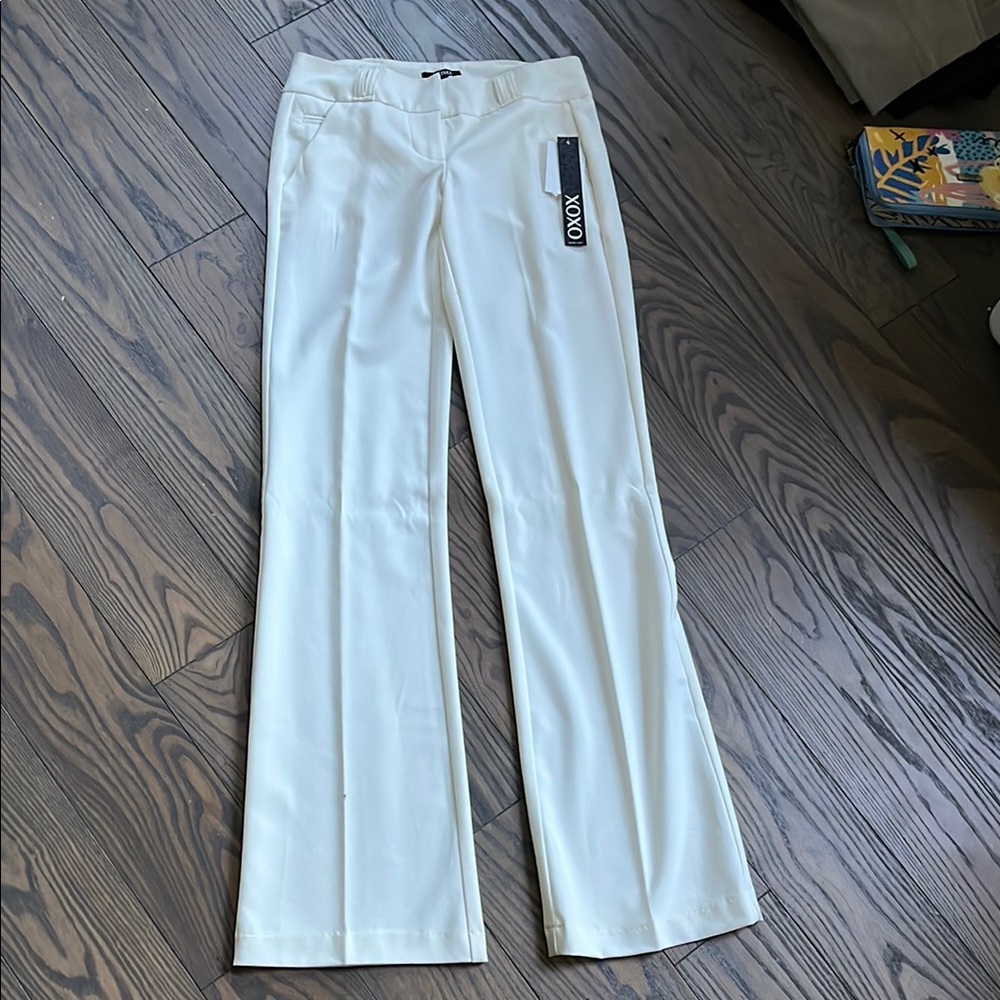 XOXO White Flare Wide Leg Dress Pants